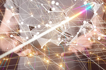 conference digital network and data concept 3d