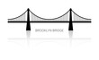 vectorized and stylized illustration of the brooklyn bridge