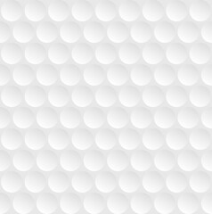 Abstract background of ball golf, seamless texture from circle. Gradient white and gray geometric pattern for sport game golf. Vector template