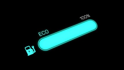 Poster - Eco energy and hybrid charging concept background with blue bar 4k animation