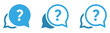 © kazy - ICÔNE QUESTION AVEC BULLE BLEUE