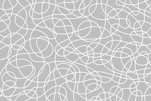 Vector Abstract Background With Freehand Continuous Lines.