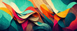 close up of colorful textiles flowing fabric texture
