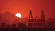 Managua Low Sun Skyline Scene