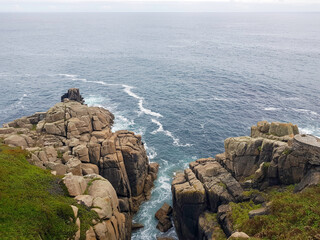 Wall Mural - Celtic Sea - a view from Minack Theatre, Porthcurno, Penzance, Cornwall, United Kingdom