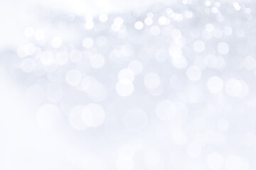 abstract silver white bokeh lights background