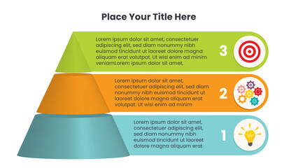 3D Infographic pyramid template