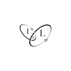 IL initial wedding concept logo monogram which is good for digital branding or print