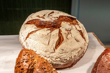 sortiment of fresh and fresh home made breads