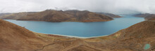 Panoramic View Of The Yamdrok Lake In Tibet