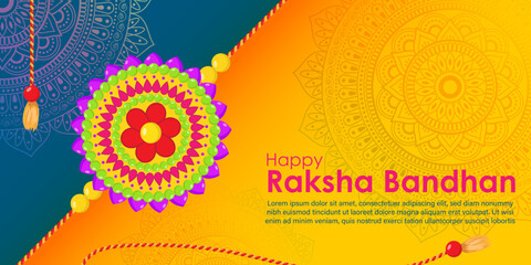 Wall Mural - Vector illustration for Indian festival Raksha Bandhan greeting