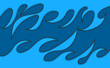 Poster - simple background with blue flame pattern