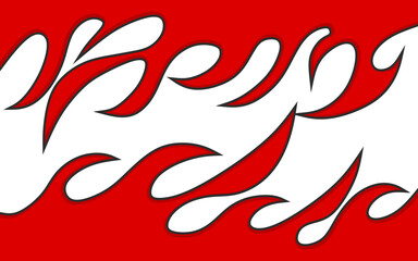 Poster - simple background with red flame pattern