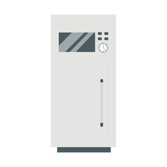 Fototapete - Laboratory fridge cabinet semi flat color vector object. Industrial refrigeration. Full sized item on white. Technology simple cartoon style illustration for web graphic design and animation