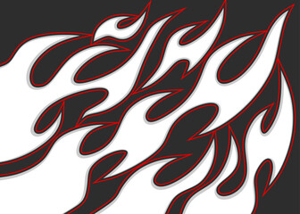 Poster - simple background with flame pattern