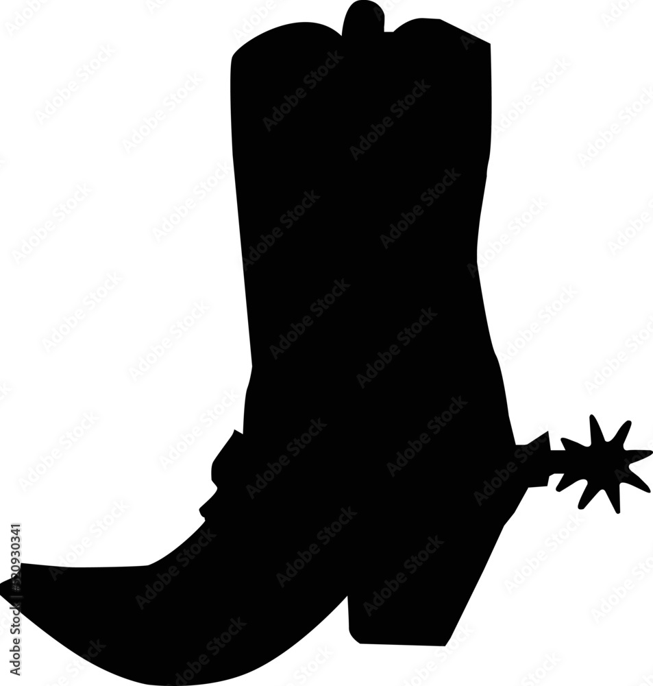 cowboy boot icon on white background. black cowboy boot sign. flat style.  Stock Vector | Adobe Stock, image size:953x1000