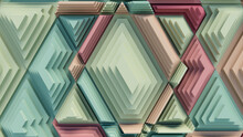 Pastel Colored Tech Background With A Geometric 3D Structure. Clean, Stepped Design With Extruded Futuristic Forms. 3D Render.