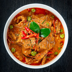 Pork Panang Curry, Red curry with pork, Thai Food