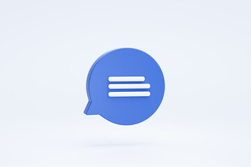 Poster - chat message comment social media communication sign or symbol icon 3d rendering