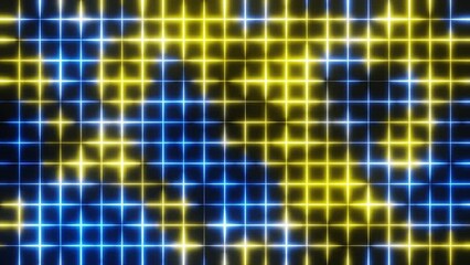 Fototapete - Beautiful Abstract background blue and yellow light. 3d rendering illustration Background pattern for design. Loops video.	