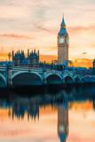 Fototapeta Londyn - big ben at sunset