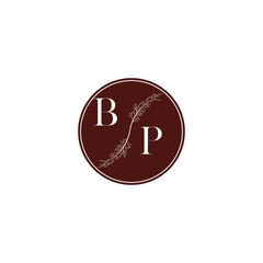 Poster - BP luxury circle style wedding concept logo monogram which is good for digital branding or print