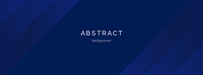 Navy blue abstract long banner. Minimal vector background with lines. Facebook cover, social media header, web banner