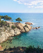 Costa brava beach. Crystal clear waters of the Mediterranean sea.