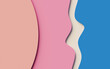 © Vnoam3d - Triptych background with soft curves and shadows and pastel colors with copy space.