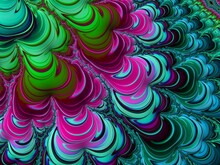 Fractal Surreal Background. Futuristic Scientific Design. Dynamic Illustration. Computer Generated Fractal Artwork