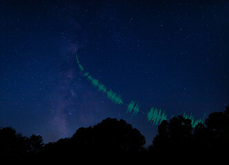 Wall Mural - Radio signal from the Milky Way