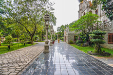 HO CHI MINH CITY, VIETNAM, 31 JUL 2022 - Buu Long Pagoda At District 9, Ho Chi Minh City, Vietnam
