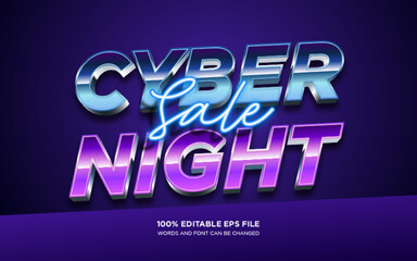Poster - cyber monday sale editable text style effect