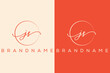 J S JS hand drawn logo of initial signature, fashion, jewelry, photography, boutique, script, wedding, floral and botanical creative vector logo template for any company or business.
