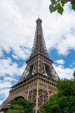 Fototapeta Boho - Eiffel Tower in Paris, France in summer