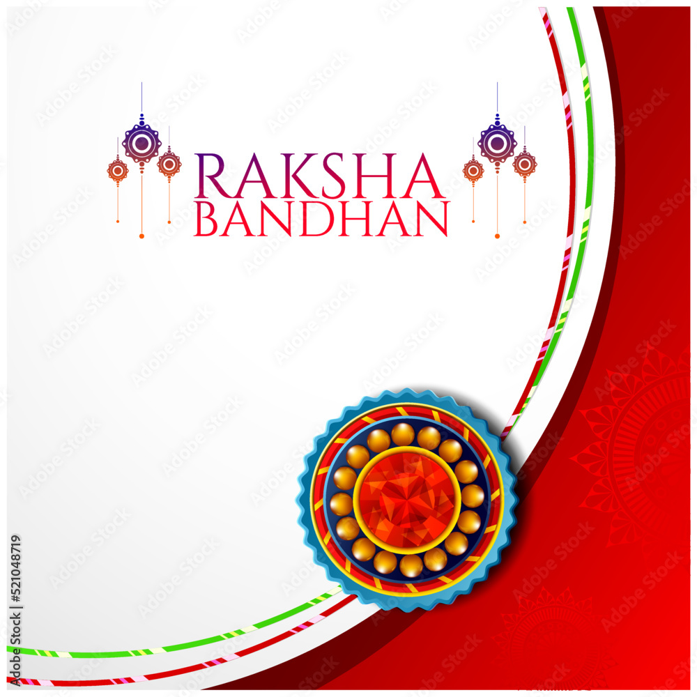 creative and beautiful design of an indian festival, Rakshabandhan with ...