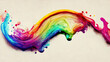 Leinwandbild Motiv Rainbow color splashes as LGBT pride background