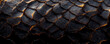 Leinwanddruck Bild - Texture of black dark dragon scales close up
