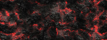 Burning Coals- Crack Surface. Abstract Nature Pattern