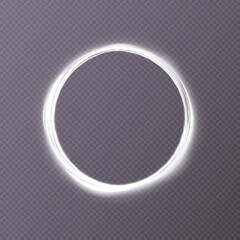 Aufkleber - Light gold circle. Round golden line light effect. Glowing golden circle. PNG. EPS vector	
