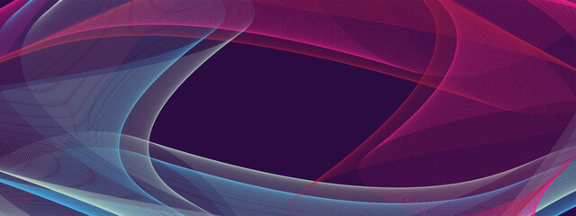 Wall Mural - Abstract geomtrical vector background with colored gradient, creative overlapping circular shapes with different kinds of light, futuristic concept, paper cut shadow, digital poster for wallpaper art