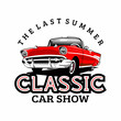 © himmahdesigns - classic car show party logo design icon vector