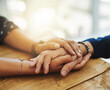© Delmaine Donson/peopleimages.com - Holding hands showing care, love and support between friends, couple or family. People comforting, giving affection and embracing friendship with a hand gesture and touch during a difficult time
