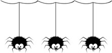 Cute Spider Vector Illustration. Cute Spider Clip Art Or Image.