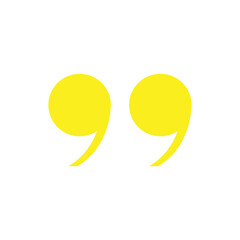 eps10 yellow vector quotation mark icon isolated on white background. double quotes symbol in a simple flat trendy modern style for your website design, logo, UI, pictogram, and mobile application