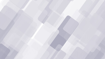 Fototapete - White and grey rounded rectangles. Geometric minimal abstract motion background.