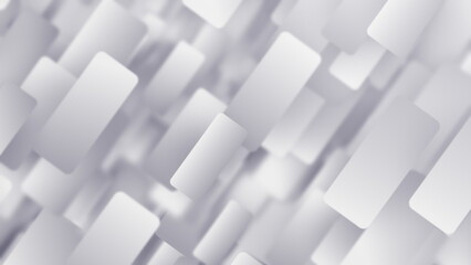 Fototapete - White and grey rounded rectangles. Geometric minimal abstract motion background. Seamless looping. Video animation Ultra HD 4K 3840x2160