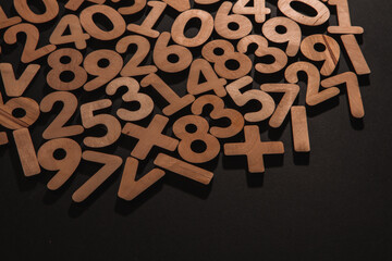 Poster - background or texture of numbers. finance data concept. mathematic. seamless pattern with numbers. f