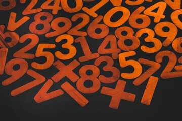 Poster - background or texture of numbers. finance data concept. mathematic. seamless pattern with numbers. f