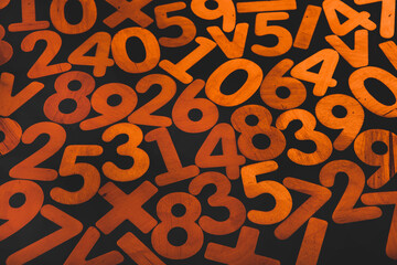 Poster - background or texture of numbers. finance data concept. mathematic. seamless pattern with numbers. f